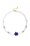 Elegant White Starfish Beaded Necklace for Summer