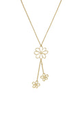 Collares con colgante de acero inoxidable, serie Flower Daily Simple, joyería para mujer