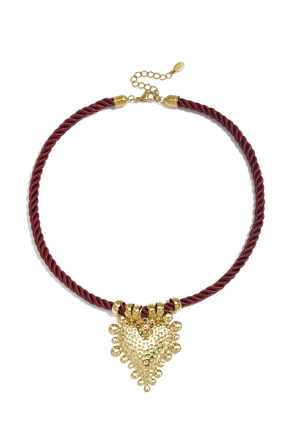 Collares trenzados de acero inoxidable con forma de corazón, sencillos, de la serie Daily Simple para mujer.