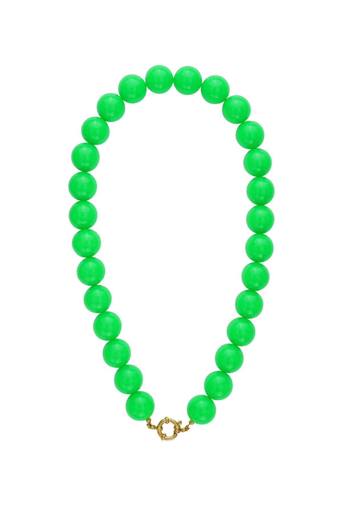 Collar con cuentas grandes y cierre frontal.-15mm