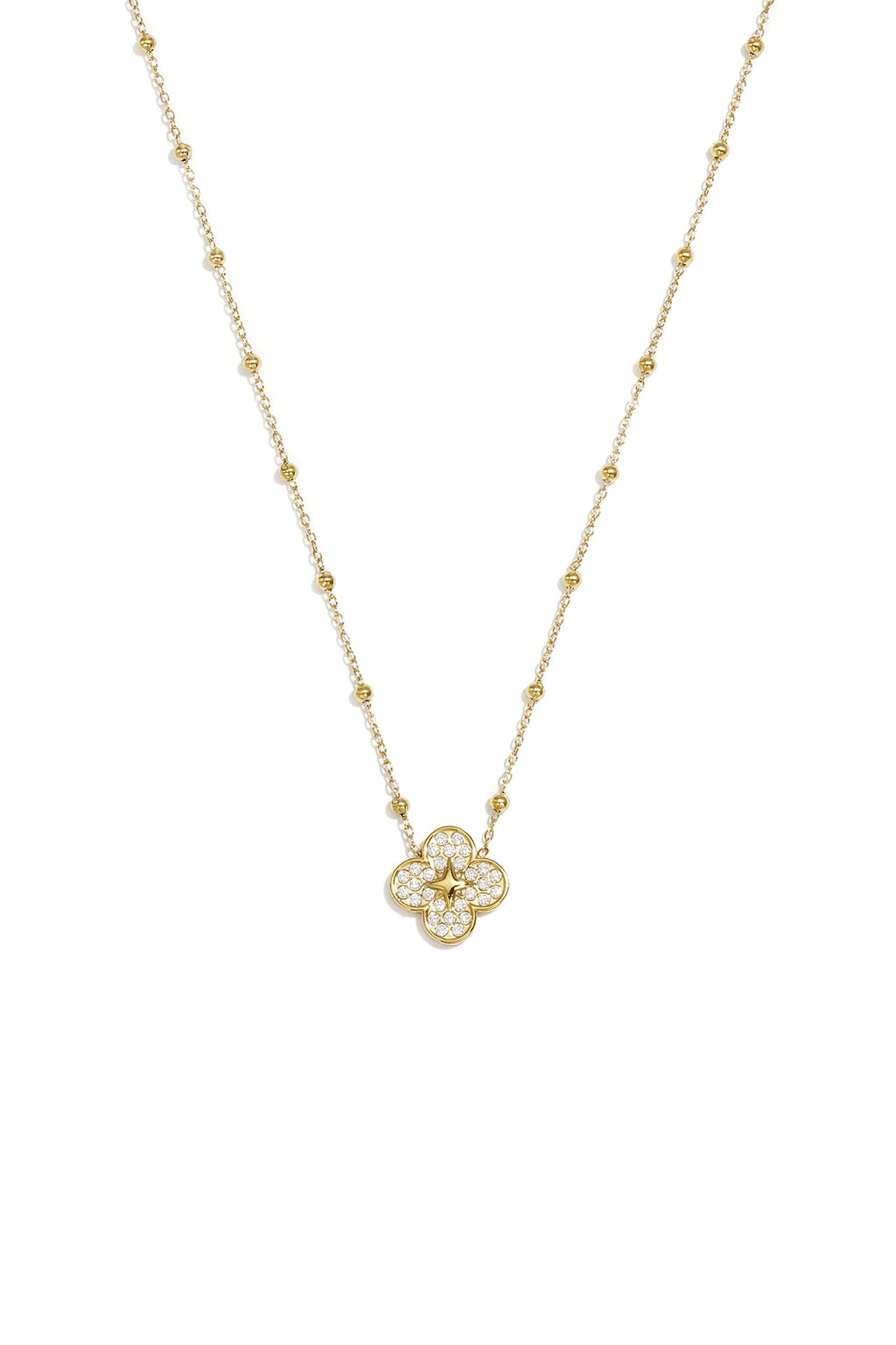 Collares con colgante de acero inoxidable Clover Simple Daily Simple Series Joyería para mujer
