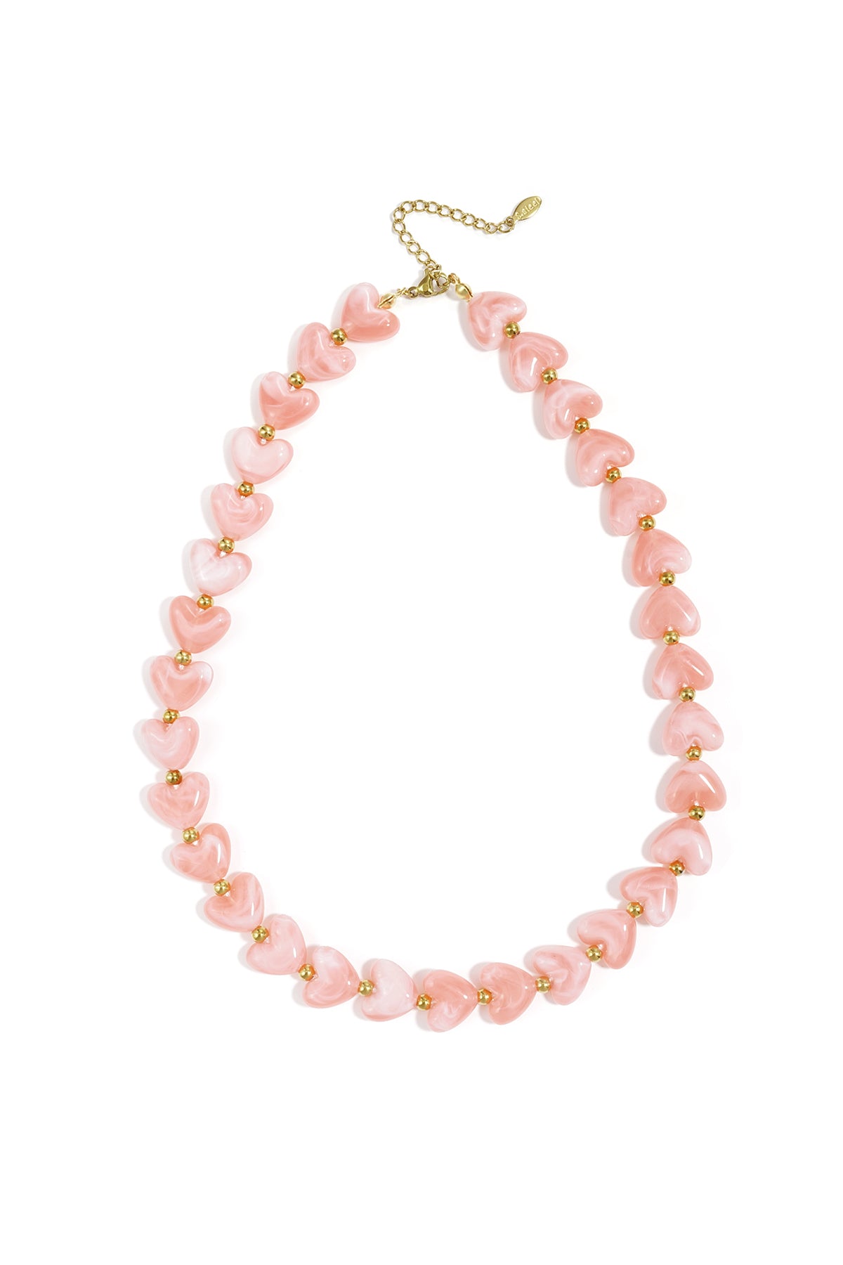 Collar cuentas corazones