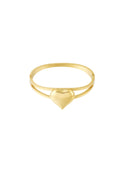 Elegant Gold Heart Bangle for Everyday Wear