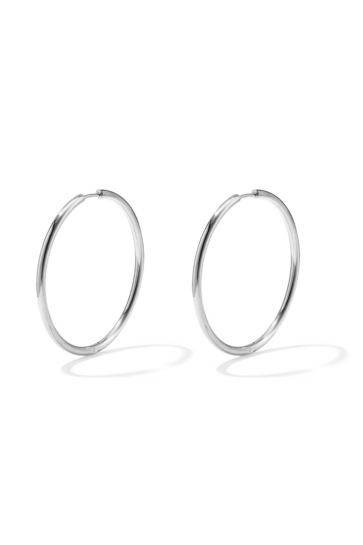 pendientes de acero inoxidable aros medianos