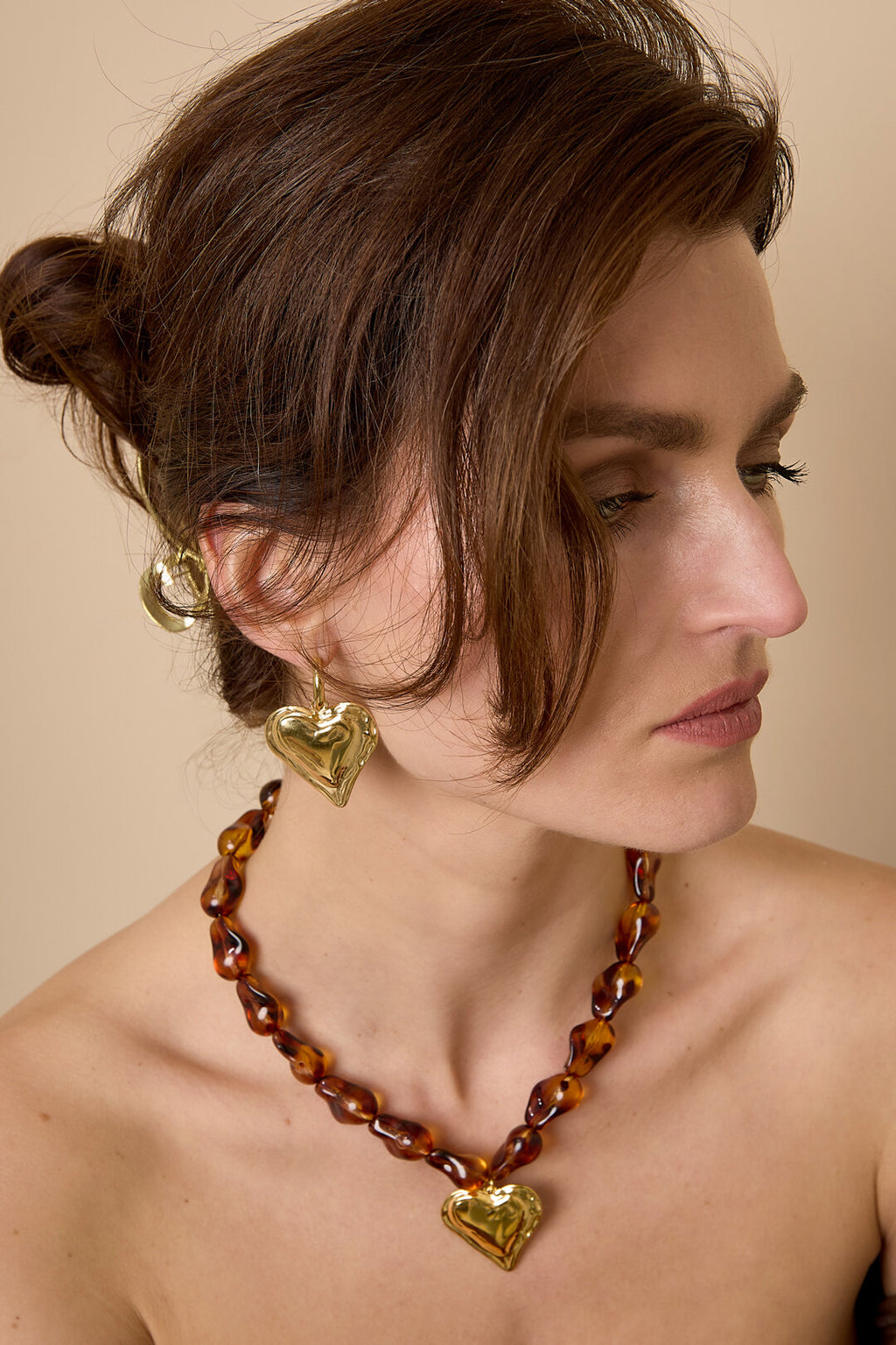 Lumé Simple Heart Drop Earrings for Daily Wear