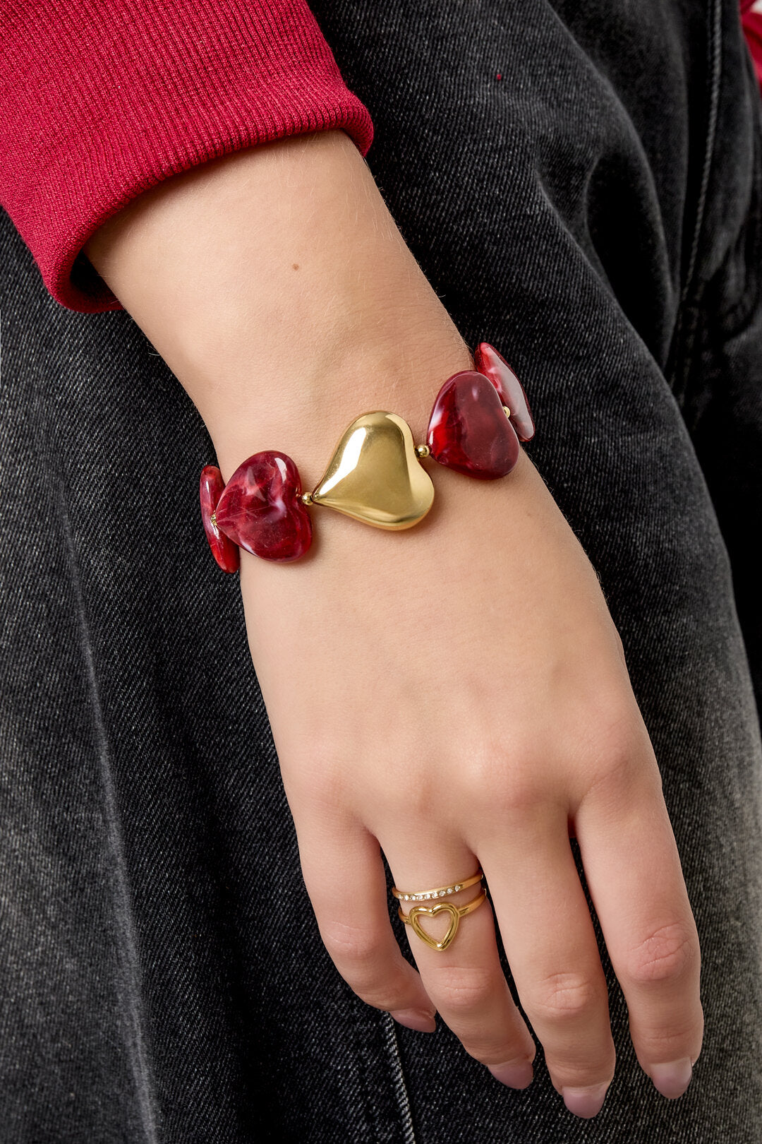 Charming Retro Heart Beaded Bracelet for Fall