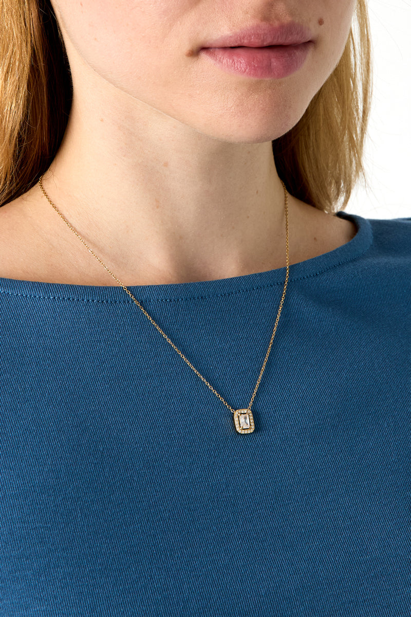 Collares con colgante de acero inoxidable, forma geométrica, sencillos, de la serie Daily Simple, joyería para mujer.