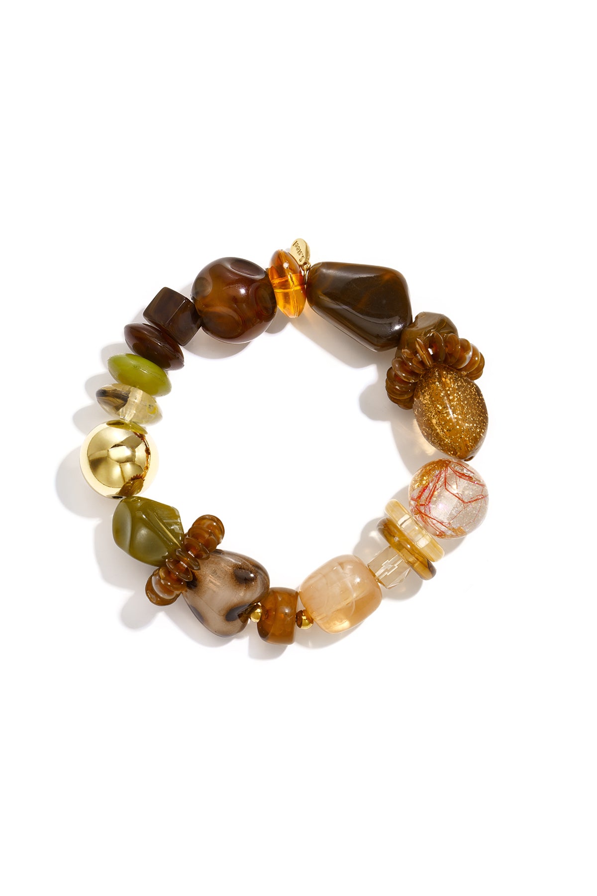 Pulseras de cuentas acrílicas de forma irregular, sencillas, de la serie Simple Daily, joyería para mujer