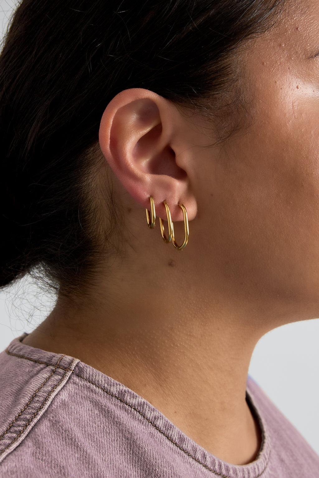 Conjunto de pendientes de acero inoxidable con forma geométrica, sencillos, de la serie Daily Simple, joyería para mujer.
