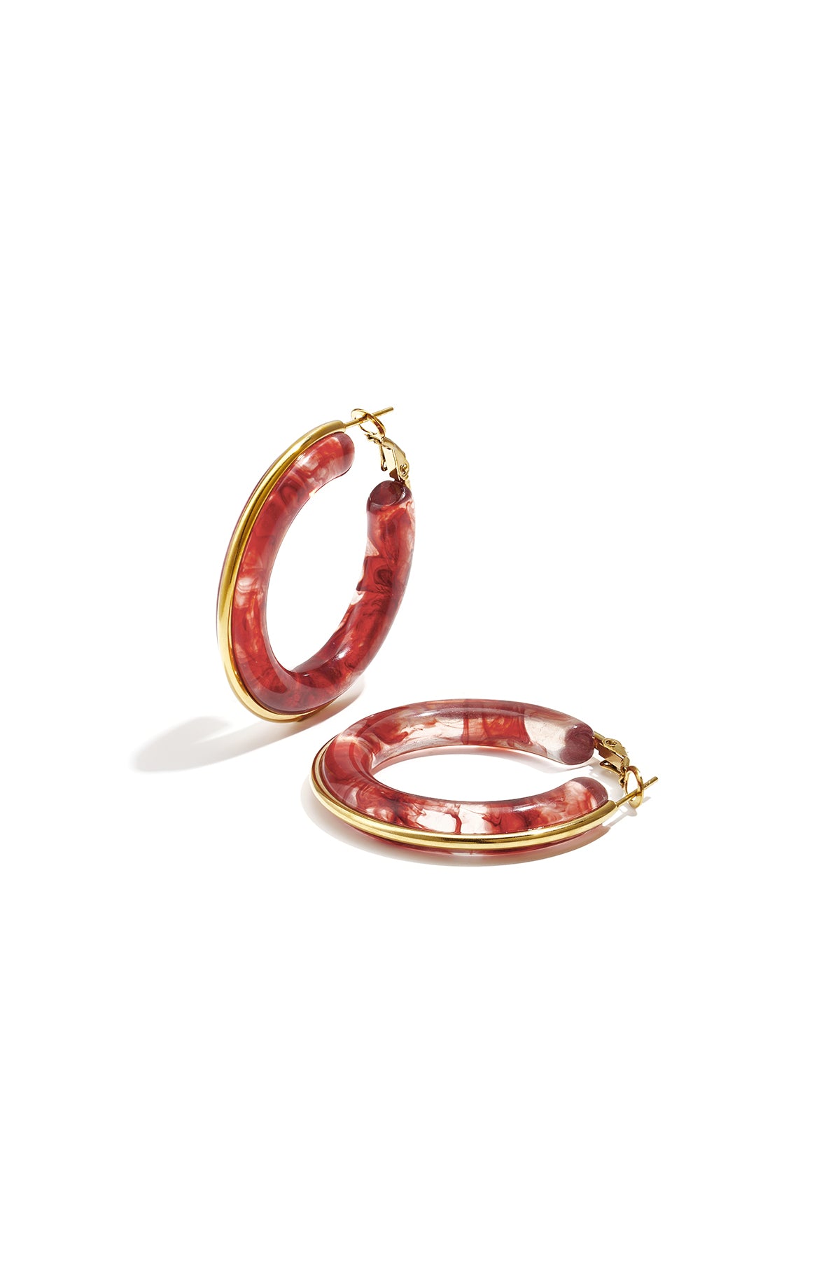 Pendientes de aro de resina con forma irregular, sencillos, de la serie Daily Simple, joyería para mujer.