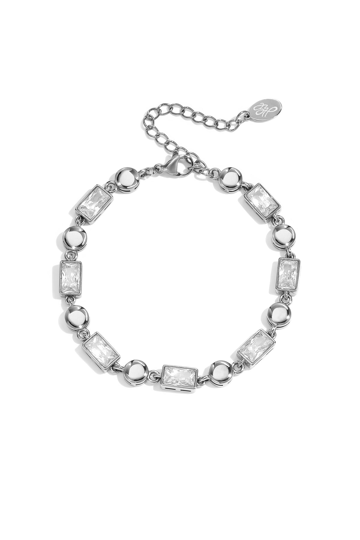 Pulseras de acero inoxidable con dijes de forma geométrica, sencillas, de la serie Daily Simple, joyería para mujer.