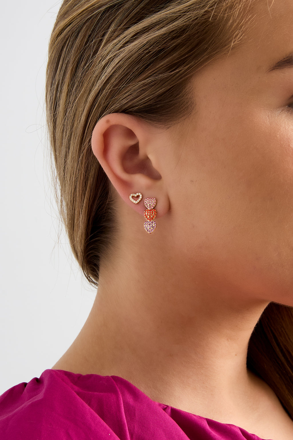 Elegant Heart-Shaped Drop Earrings for Spring/Summer
