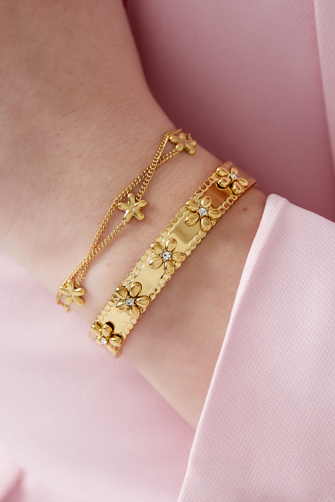 pulsera fiesta flores