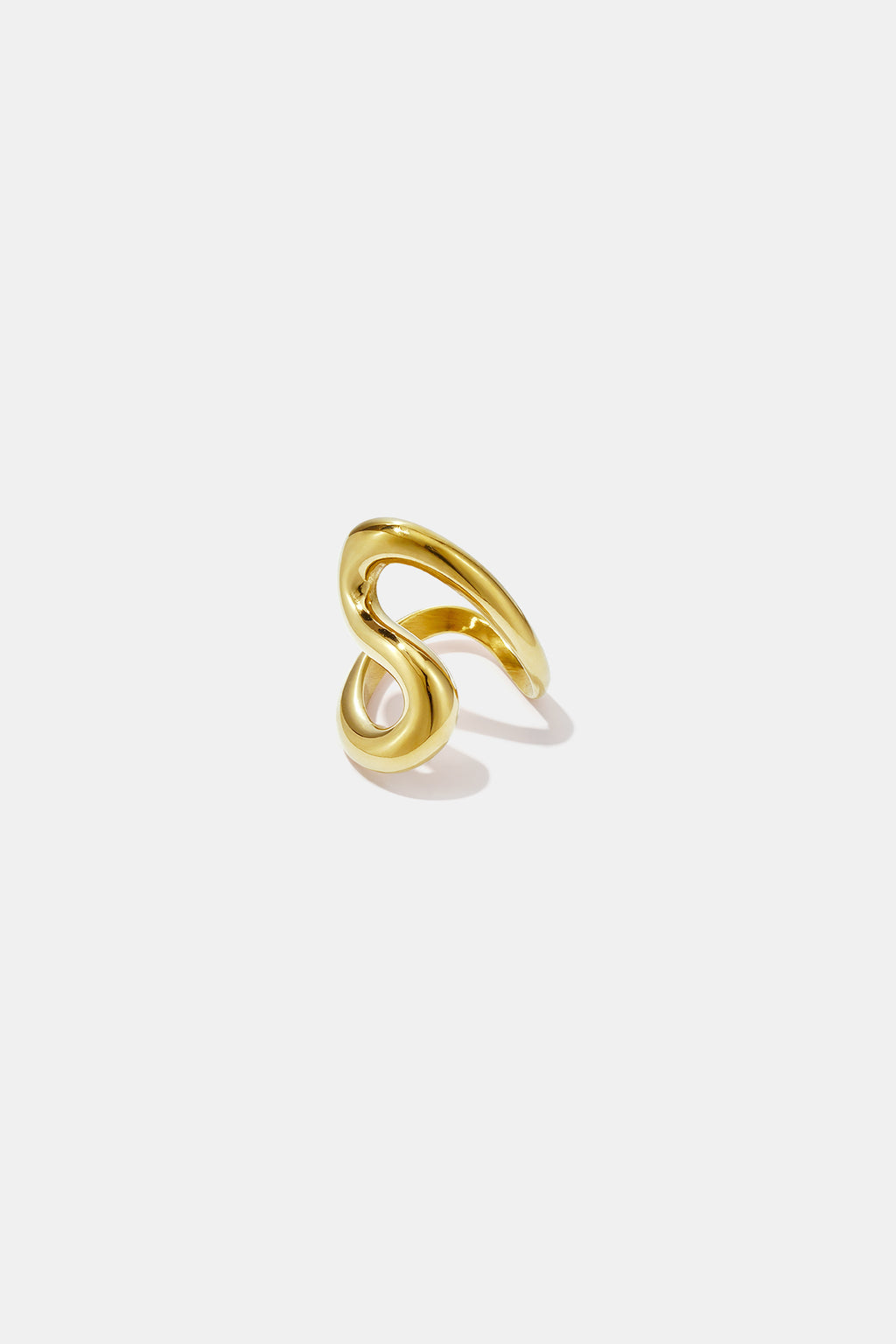 Anillos llamativos de acero inoxidable con forma irregular, sencillos para uso diario, de la serie Simple. Joyería para mujer.