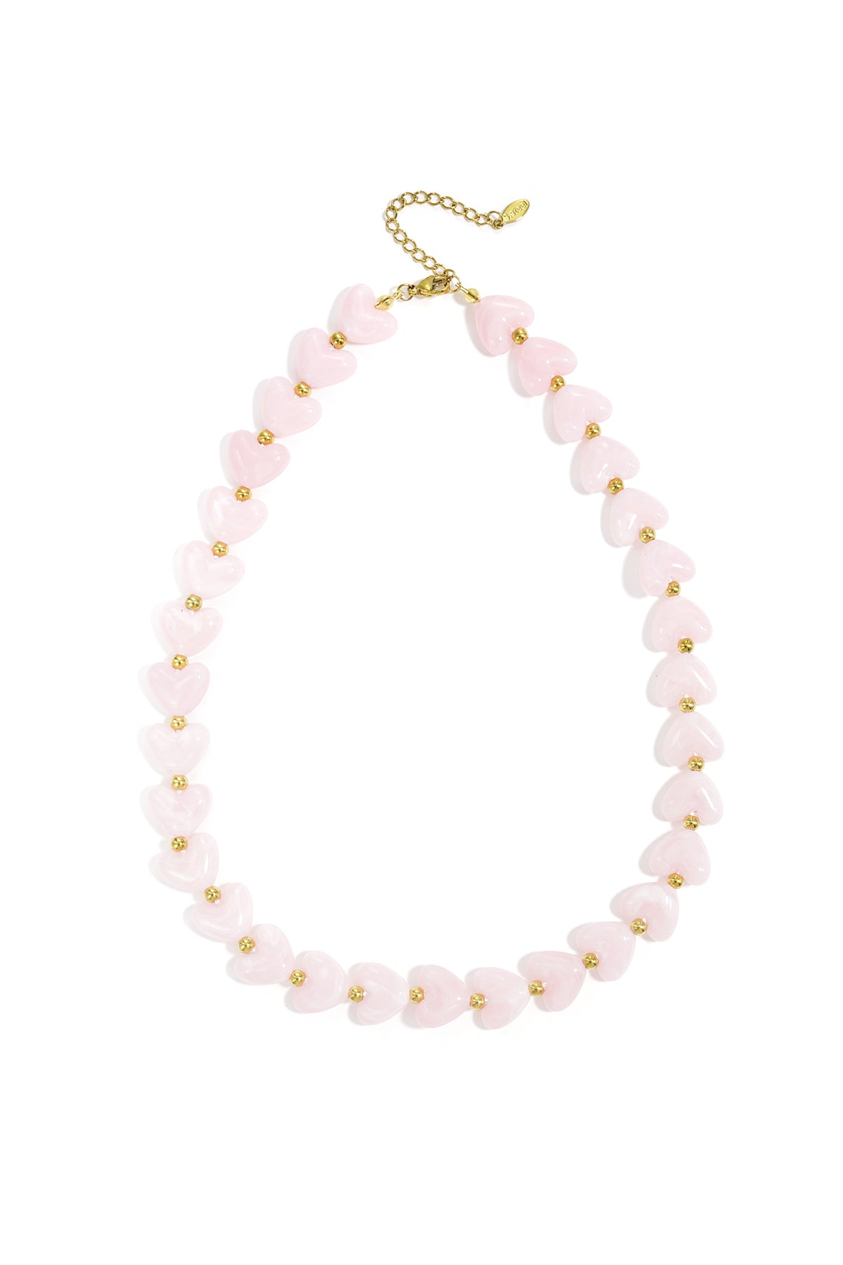 Collar cuentas corazones
