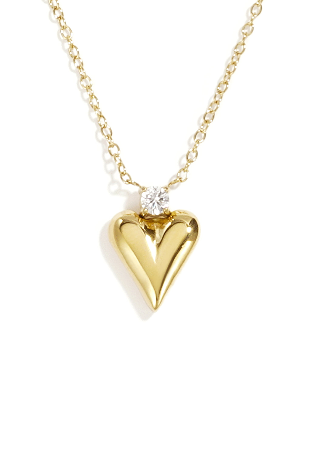 Collares con colgante de acero inoxidable con forma de corazón, de la serie Daily Simple para mujer.