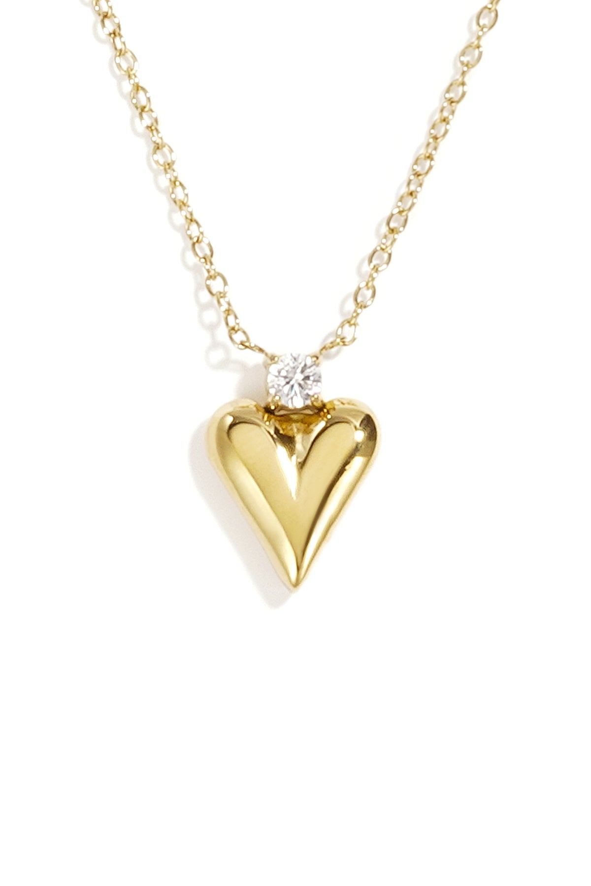 Collares con colgante de acero inoxidable con forma de corazón, de la serie Daily Simple para mujer.