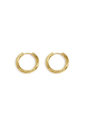 Elegant Stainless Steel Hoop Earrings - Silver & Gold