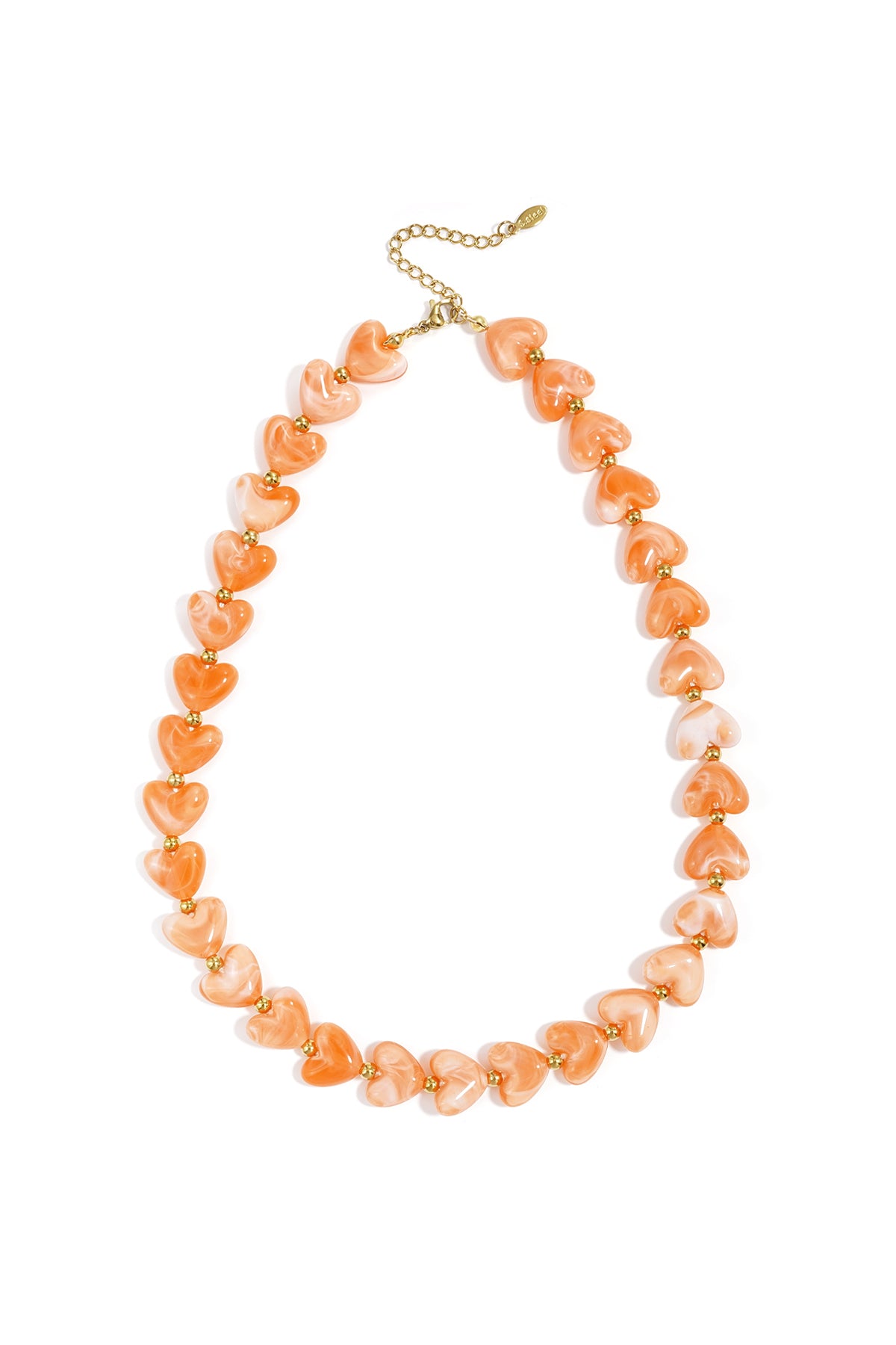Collar cuentas corazones