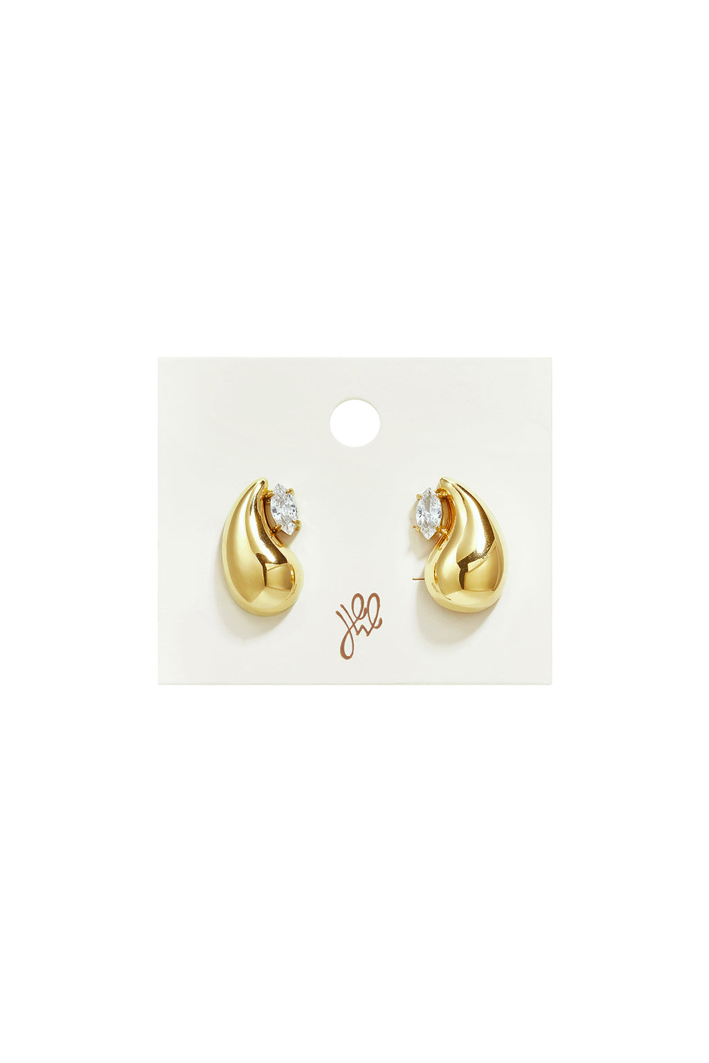 Pendientes de botón de acero inoxidable con forma de gota, sencillos, de la serie Daily Simple, joyería para mujer.