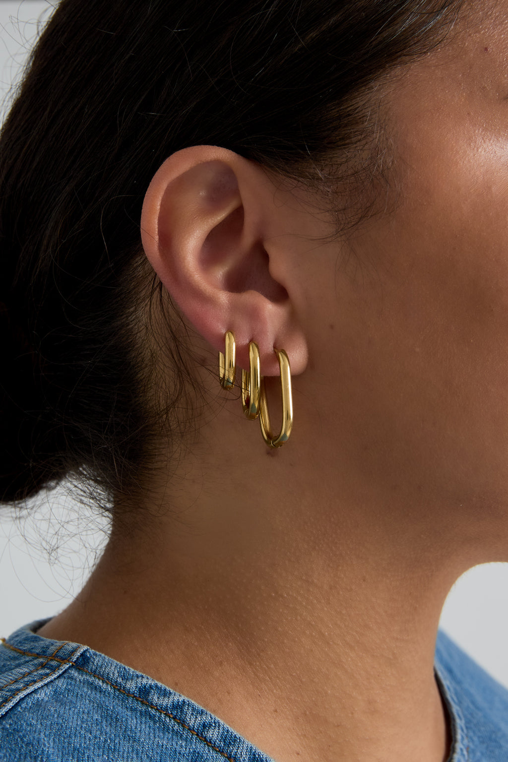 Conjunto de pendientes de acero inoxidable con forma geométrica, sencillos, de la serie Daily Simple, joyería para mujer.
