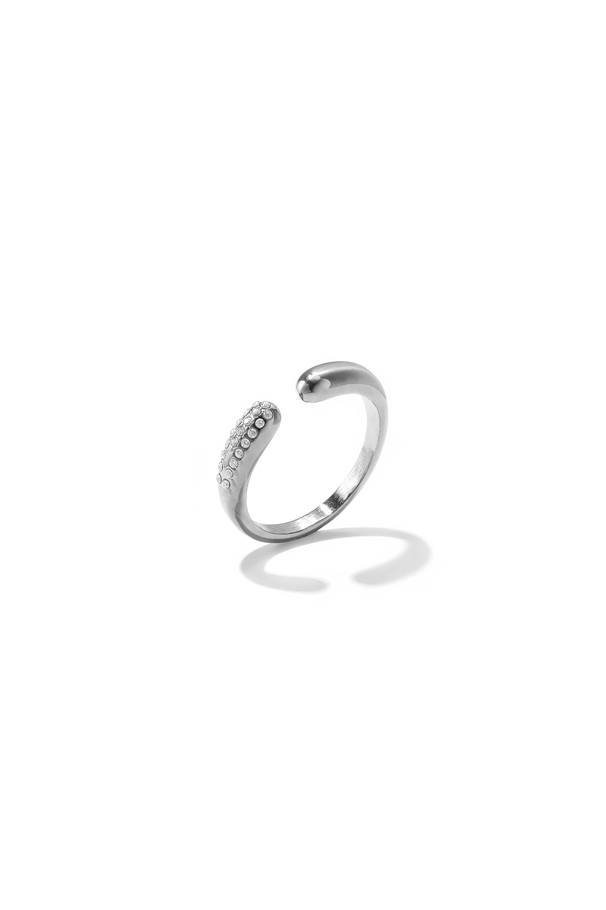 Elegant Minimalist Adjustable Rhinestone Ring
