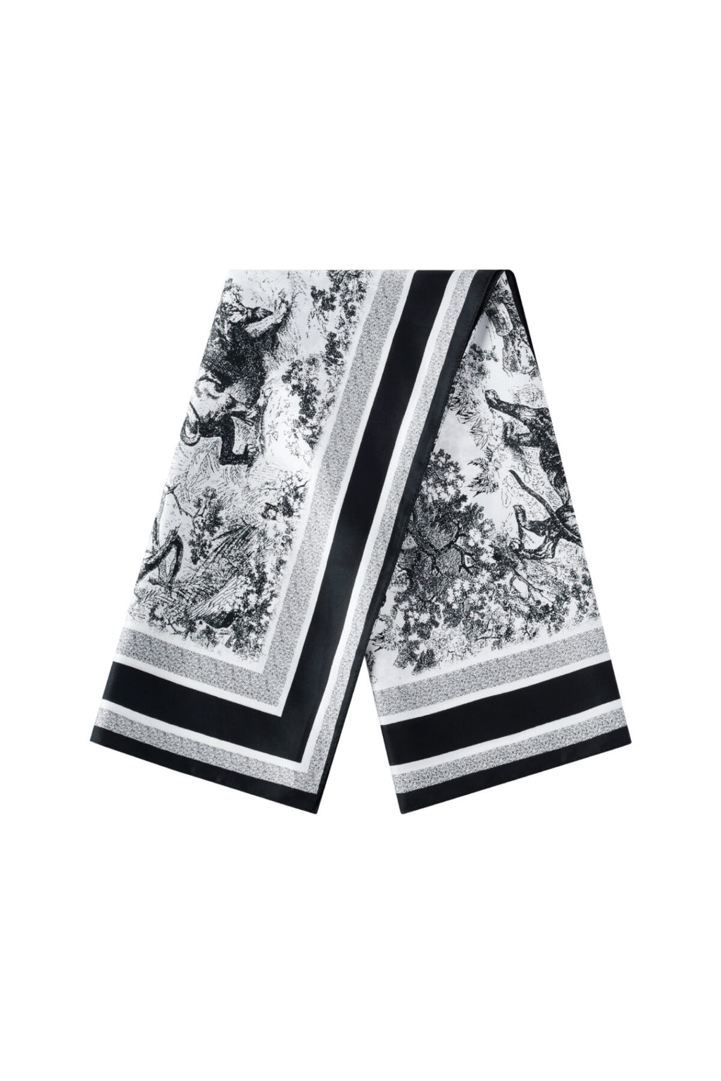 Elegant Grey & Black Summer Scarf for Women