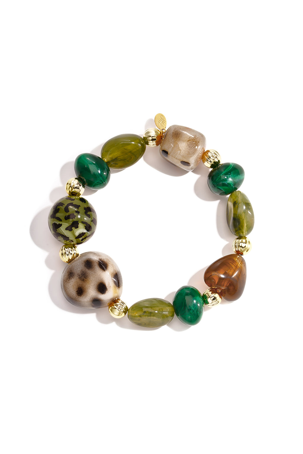 Pulseras de cuentas acrílicas de forma irregular, sencillas, de la serie Simple Daily, joyería para mujer