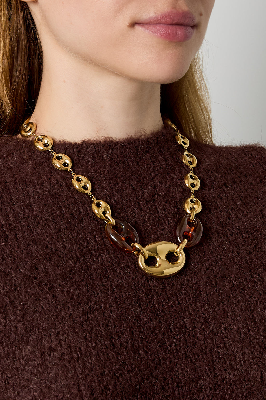 Collares de cadena de acero inoxidable con forma geométrica, sencillos, de la serie Daily Simple, joyería para mujer.