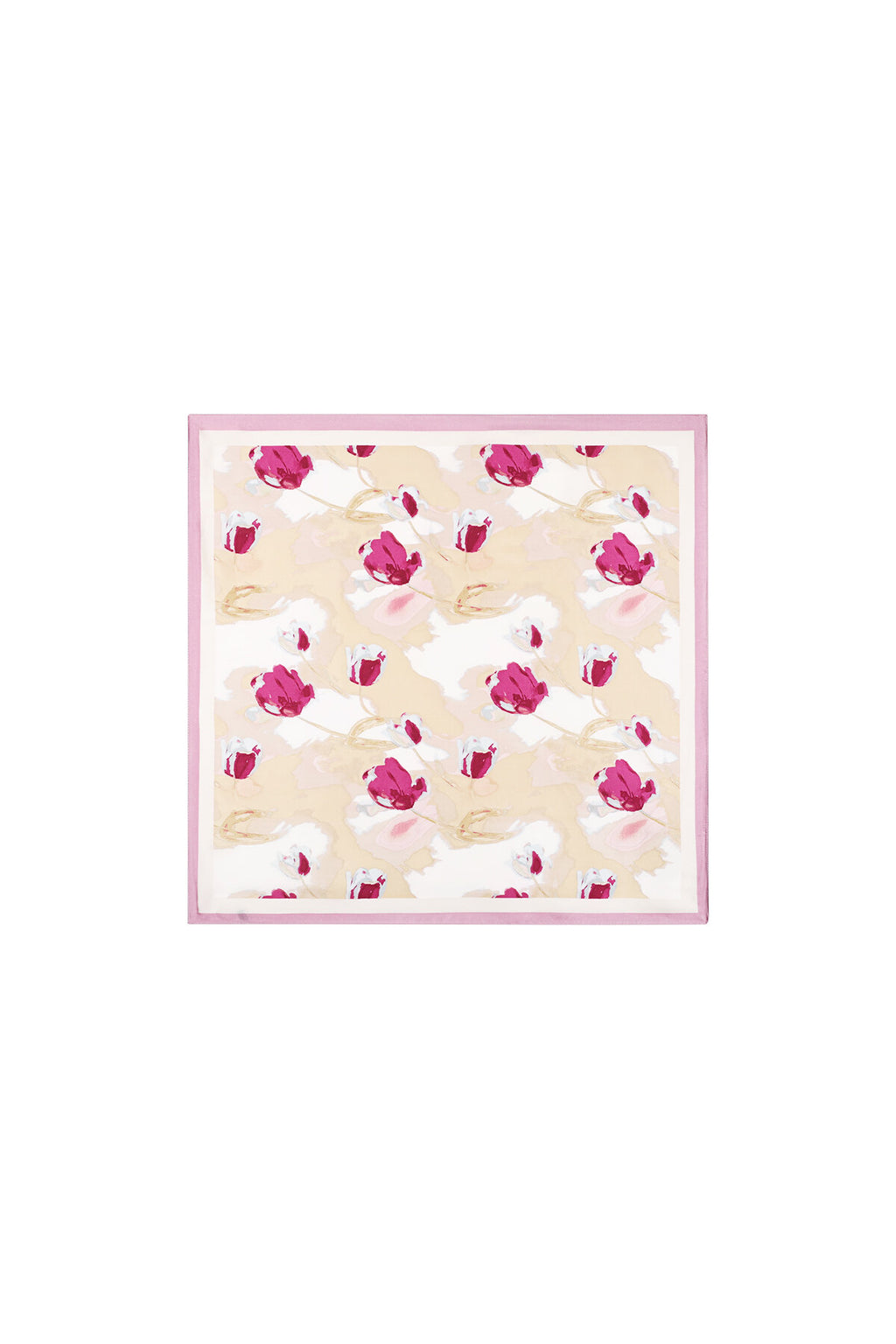 Romantic Pink Floral Summer Scarf for Women