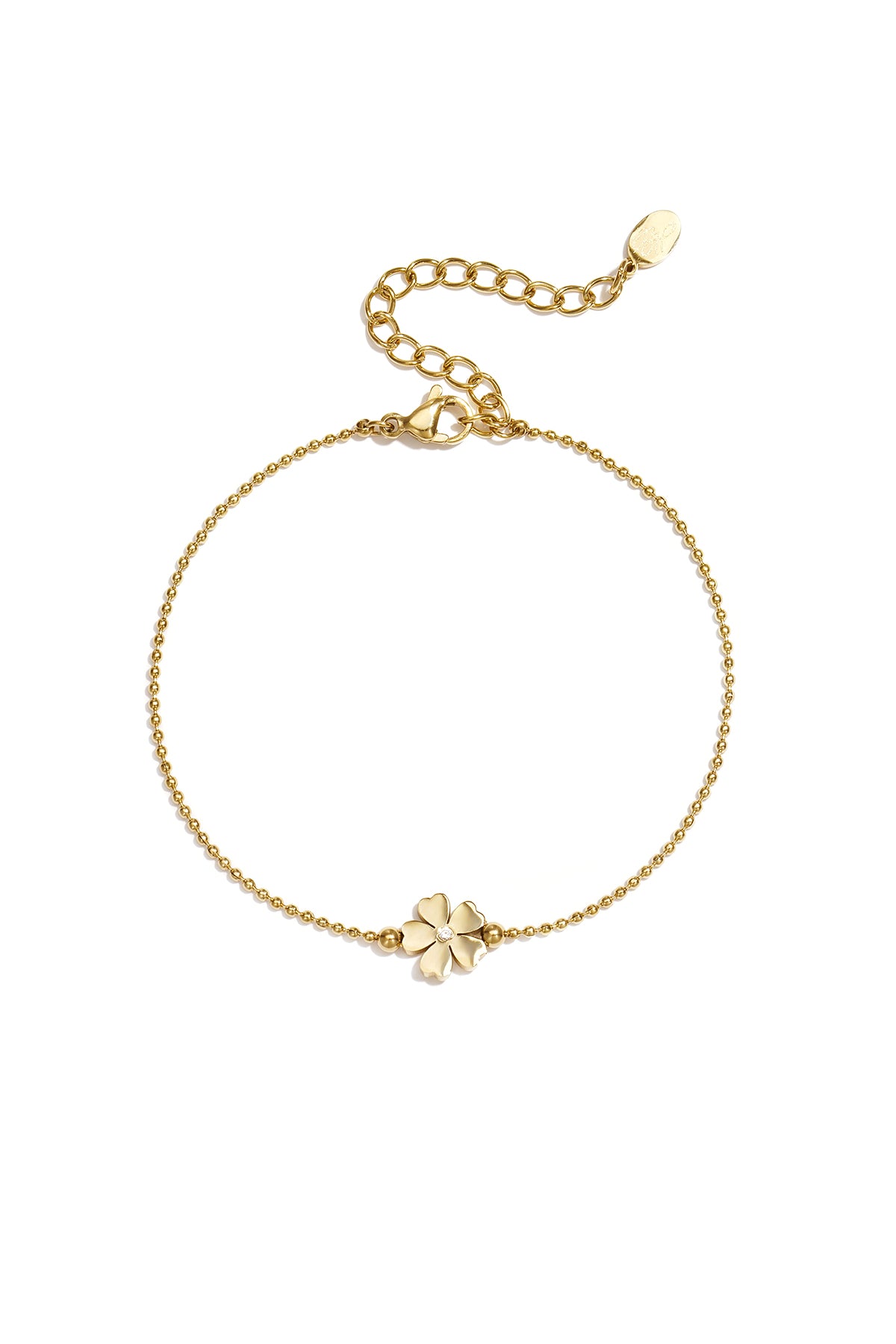 Pulseras de acero inoxidable con dijes de flores, serie Simple Daily Simple, joyería para mujer