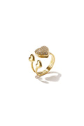 Anillos llamativos de acero inoxidable con forma de corazón, de la serie Daily Simple para mujer.
