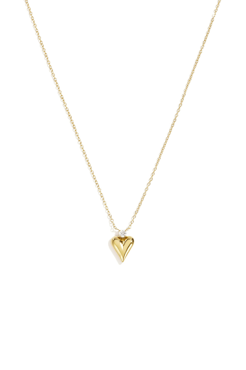 Collares con colgante de acero inoxidable con forma de corazón, de la serie Daily Simple para mujer.