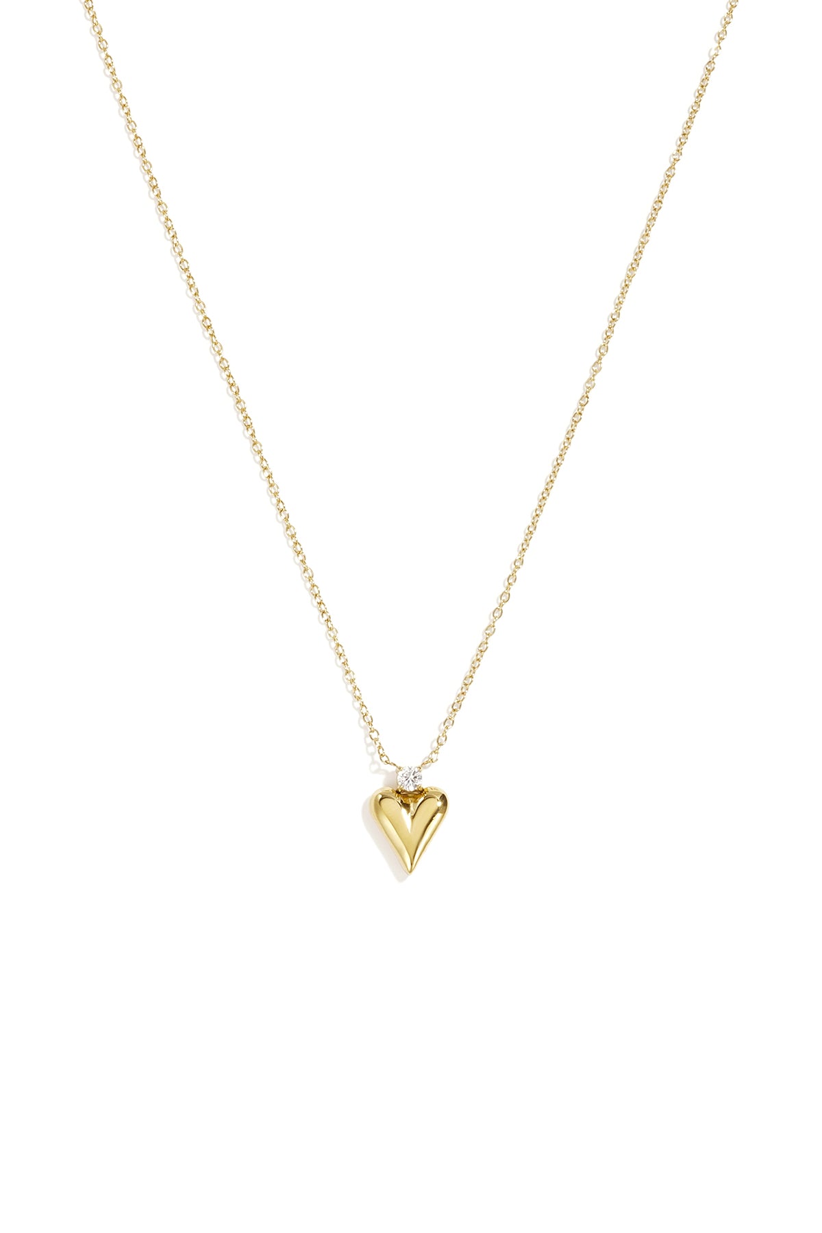 Collares con colgante de acero inoxidable con forma de corazón, de la serie Daily Simple para mujer.