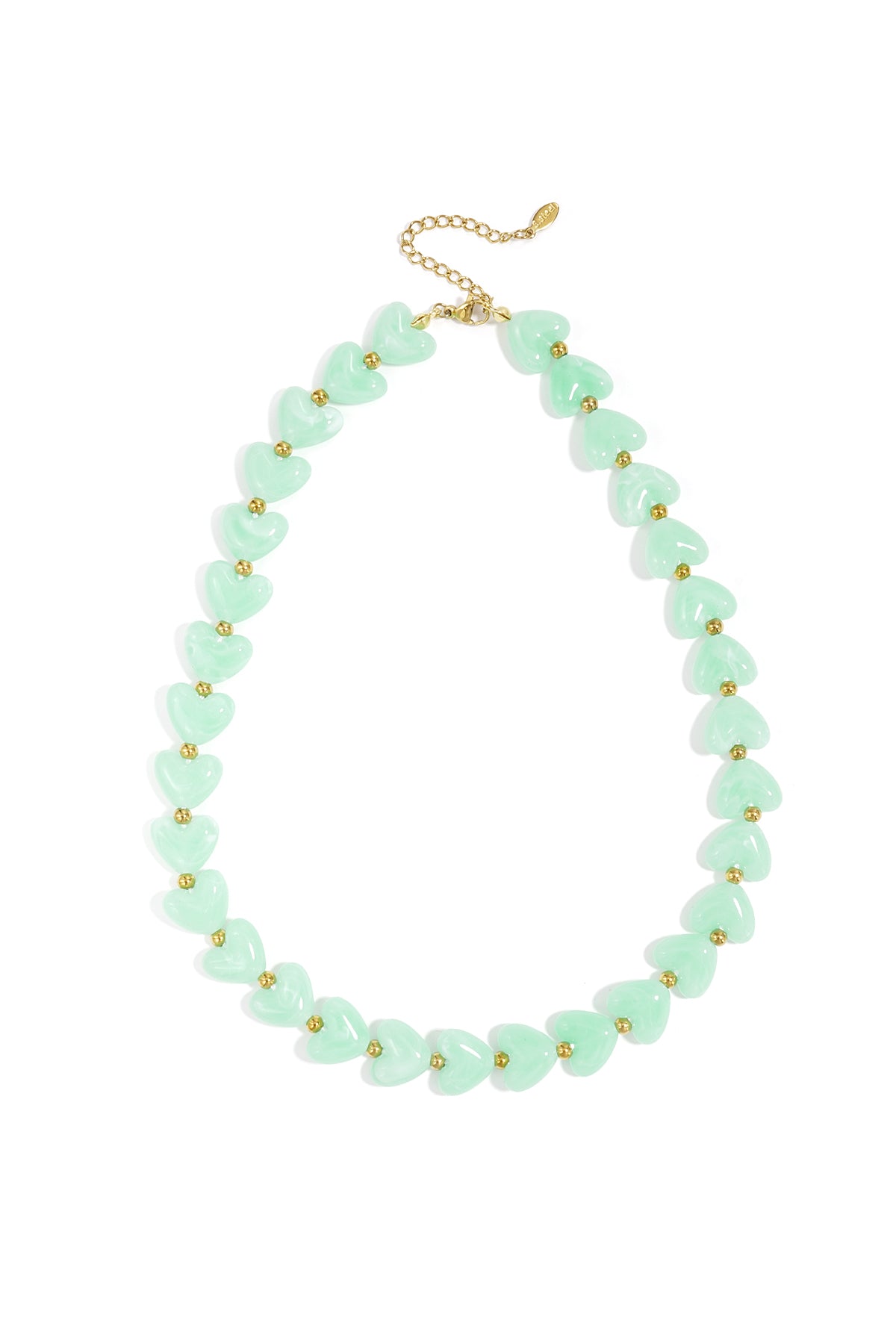 Collar cuentas corazones