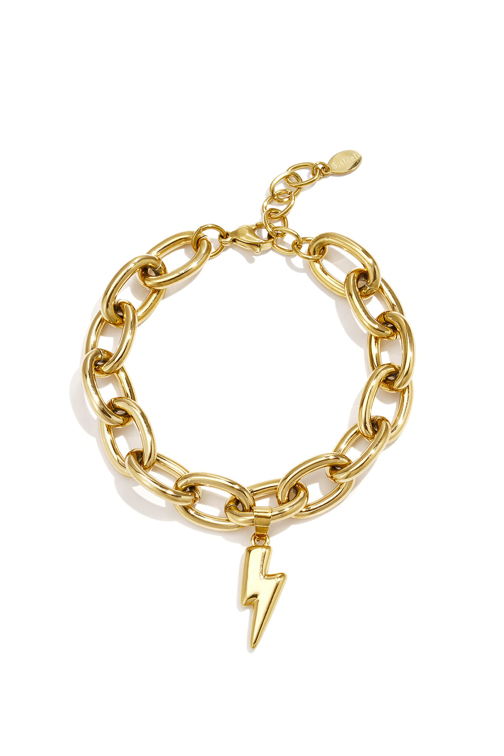 Pulseras de acero inoxidable con dijes, estilo casual y sencillo para uso diario, joyería para mujer.