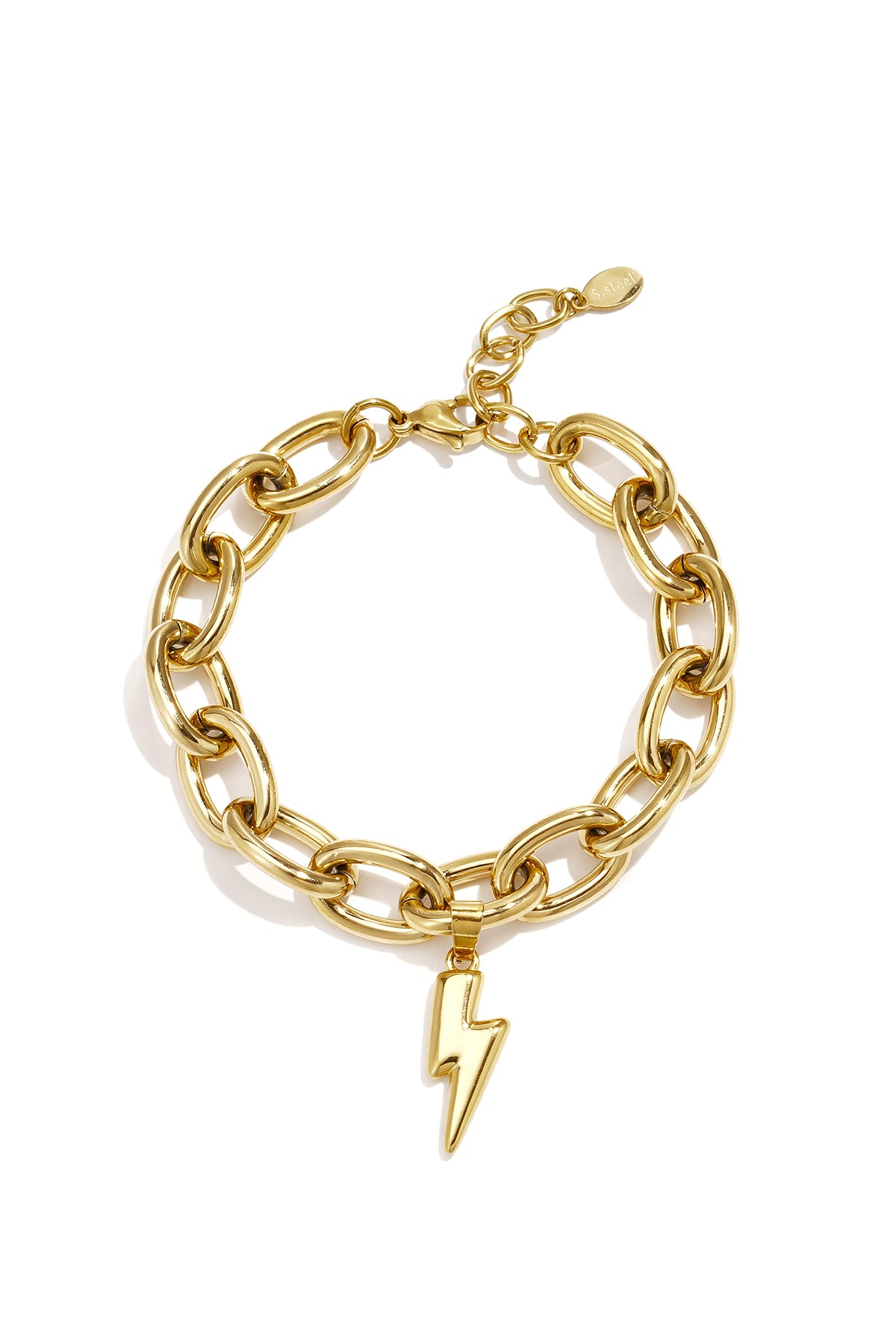 Pulseras de acero inoxidable con dijes, estilo casual y sencillo para uso diario, joyería para mujer.