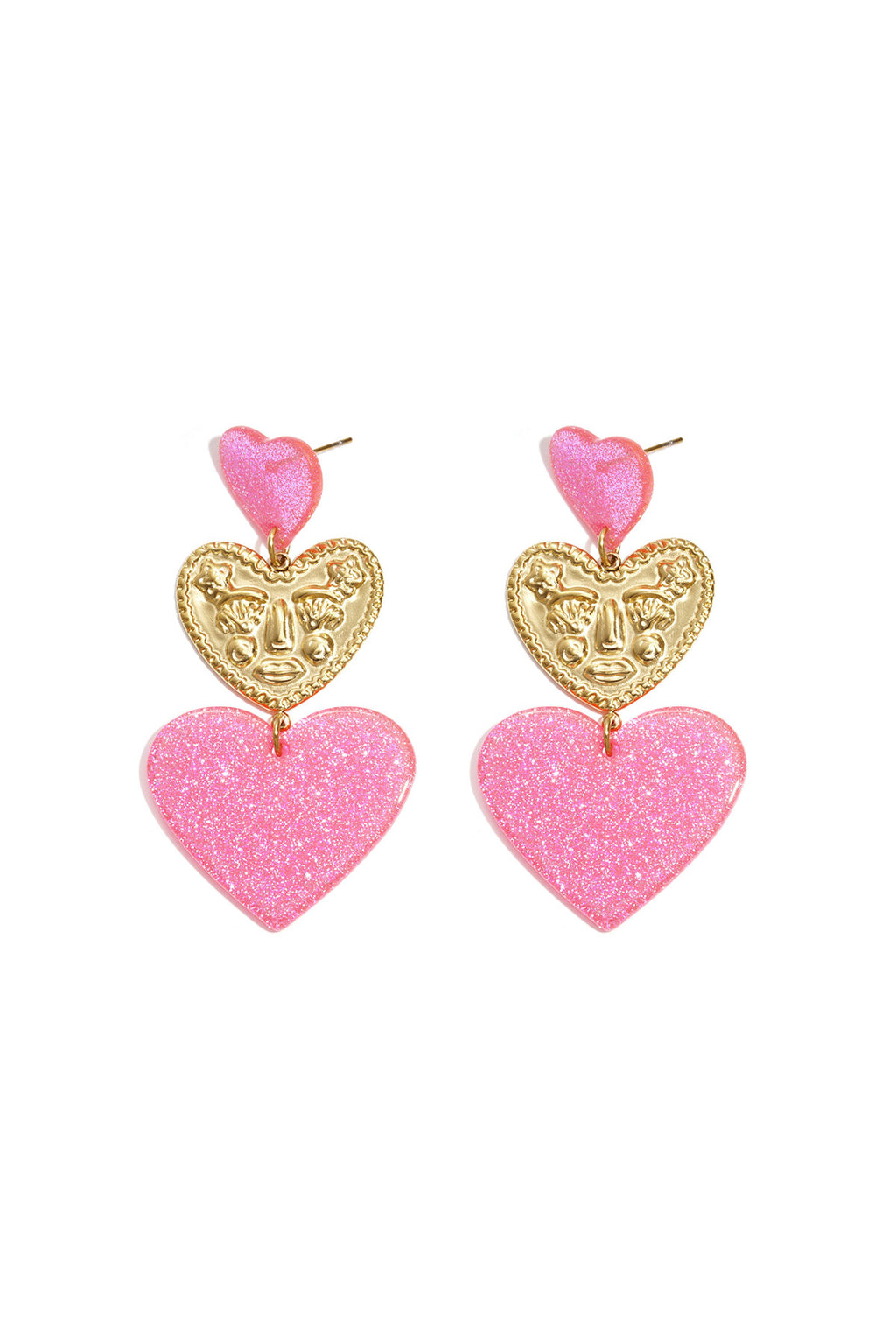 Romantic Heart Dangle Earrings for Spring/Summer
