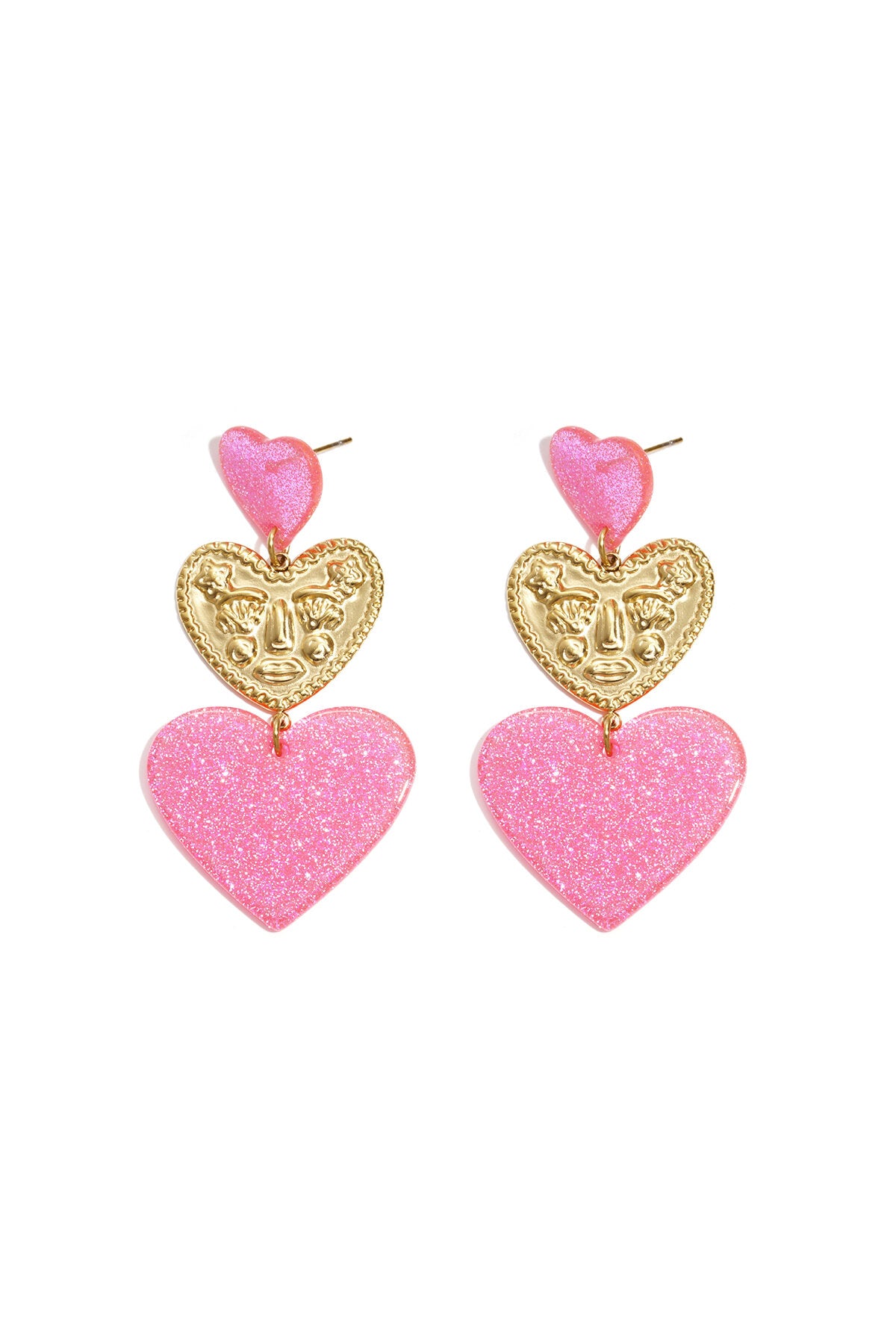 Romantic Heart Dangle Earrings for Spring/Summer