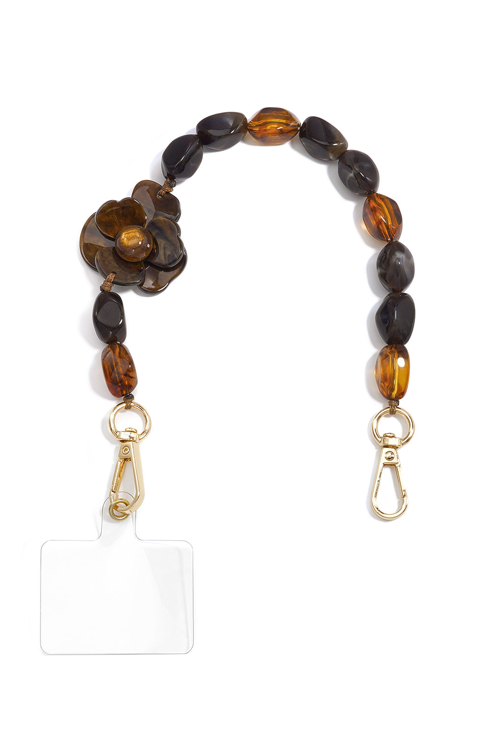 Cadena para teléfono con forma de flor, sencilla, de acrílico, accesorio diario.