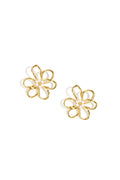 Lumé Gold Stainless Steel Flower Stud Earrings