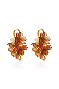 Pendientes de acero inoxidable con cuentas y diseño floral, de la serie Daily Simple. Joyería para mujer.