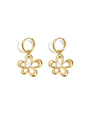 Elegant Gold Color Flower Drop Earrings for Women