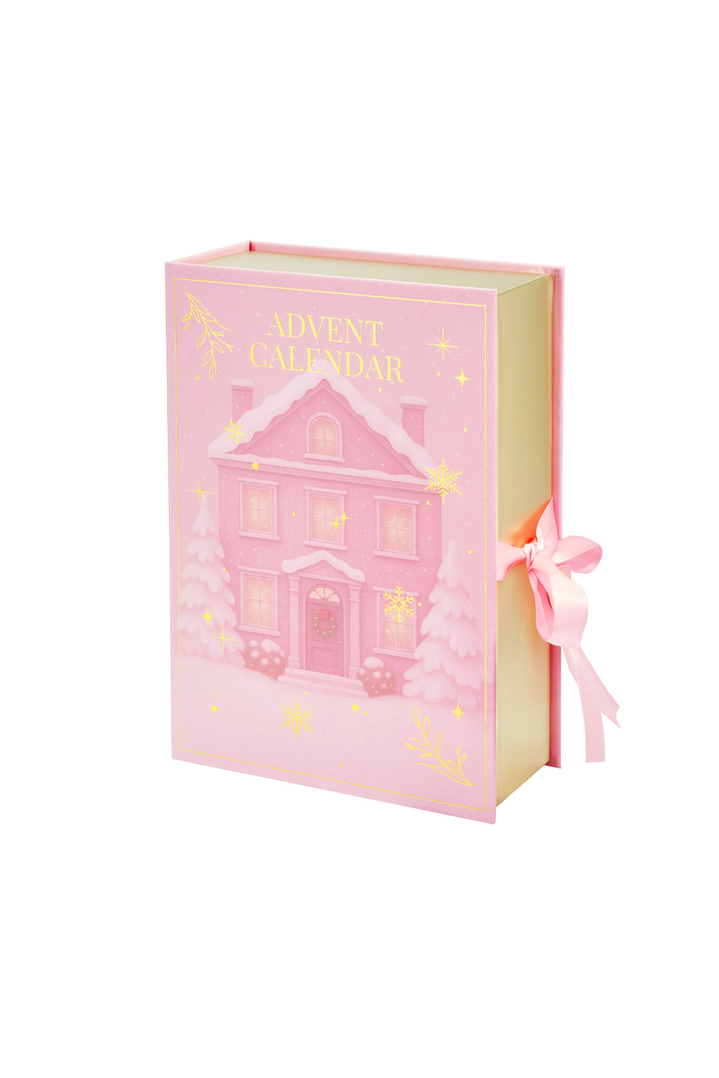 Calendario de adviento navideño rectangular informal de acero inoxidable para Navidad