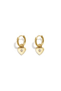 Pendientes colgantes de acero inoxidable chapados en oro de 14 quilates con forma de corazón, de la serie Simple Daily Simple, joyería para mujer.