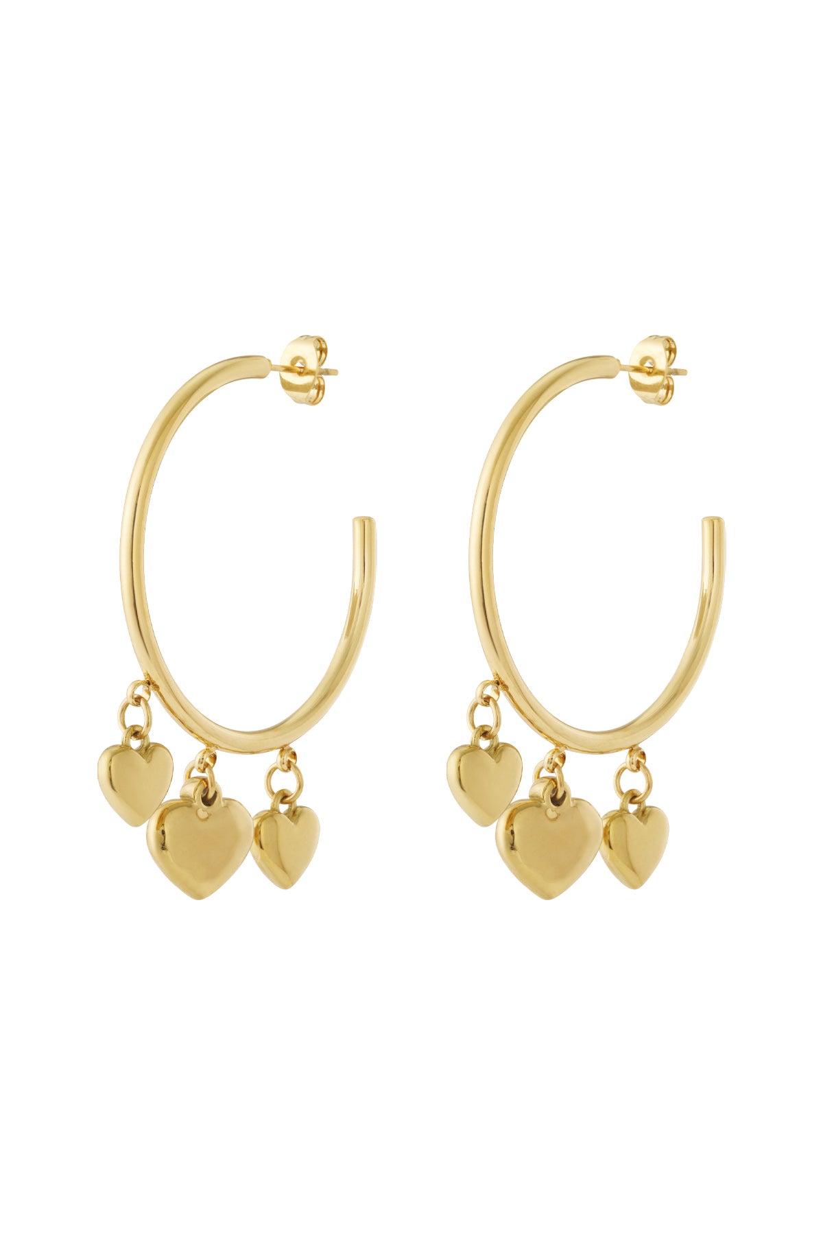 Pendientes de aro con forma de corazón