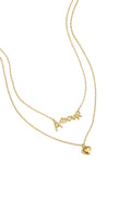 Elegant Multi-Layered Letter & Heart Necklace