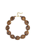 Chic Brown and Crimson Beaded Necklace for Fall