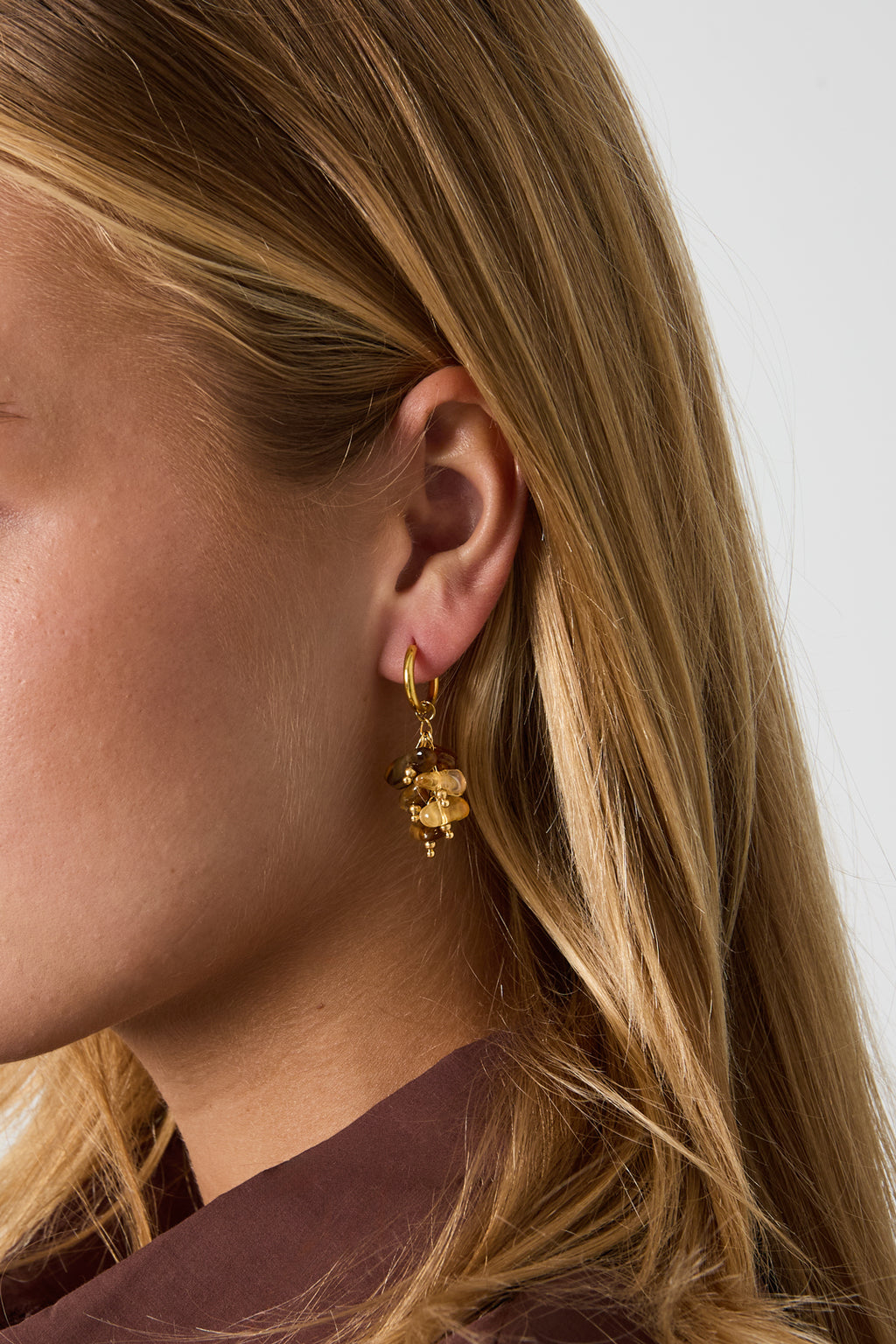 Pendientes de cuentas de acero inoxidable, serie Simple Daily, joyería para mujer