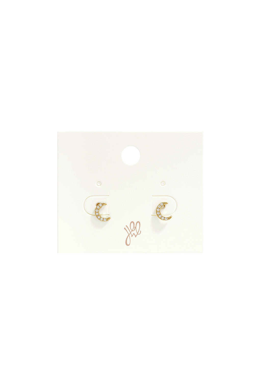 Pendientes de botón de acero inoxidable Moon Simple Daily Simple Series Joyería para mujer
